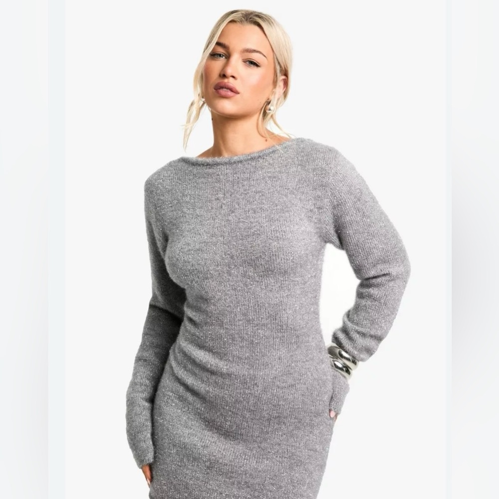 ONLY Grey Tunic Sweater size Large